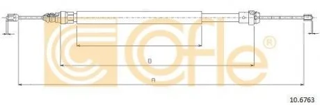 Трос стояночного тормоза COFLE 10.6763