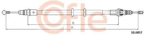 Трос ручного гальма зад. Л/П Renault Master 2010- COFLE 10.6857