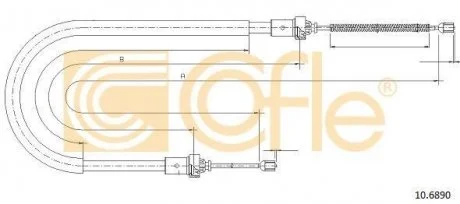 Трос ручника COFLE 10.6890