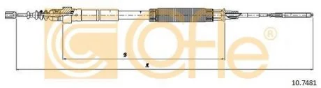Трос стояночного тормоза COFLE 10.7481
