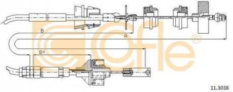Трос зчеплення COFLE 11.3038