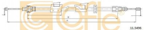 Трос стояночного тормоза COFLE 11.5496