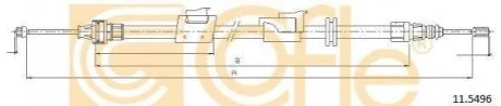 Трос стояночного тормоза COFLE 11.5496