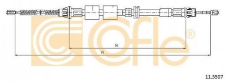 Трос стояночного тормоза COFLE 11.5507