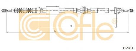 Трос стояночного тормоза COFLE 11.5511