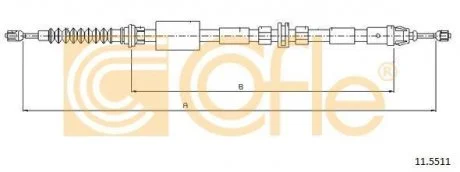 Трос стояночного тормоза COFLE 11.5511