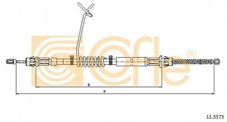 Трос гальмівний FORD Transit RWD Cab single wheels COFLE 11.5573