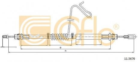 Трос стояночного тормоза COFLE 11.5676