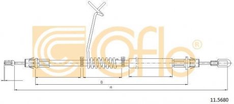 Трос стояночного тормоза COFLE 11.5680