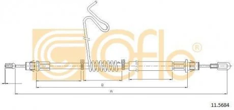 Трос ручника COFLE 11.5684