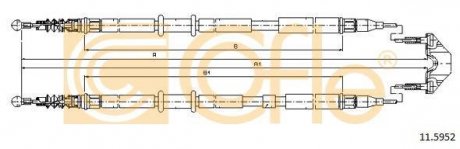 Трос стояночного тормоза COFLE 11.5952