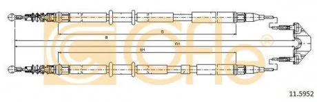 Трос стояночного тормоза COFLE 11.5952