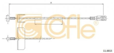 Трос, стояночная тормозная система COFLE 11.6815