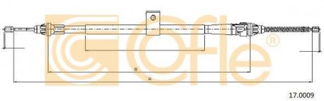 Трос стояночного тормоза COFLE 17.0009