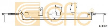 Трос стояночного тормоза COFLE 17.0325