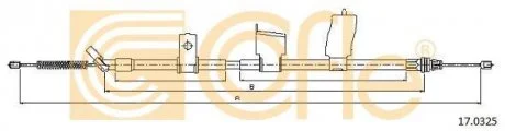 Трос стояночного тормоза COFLE 17.0325