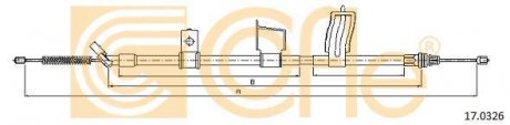 Трос стояночного тормоза COFLE 17.0326
