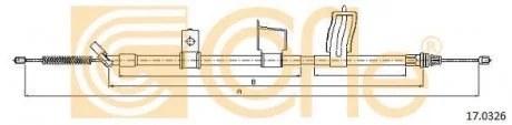 Трос стояночного тормоза COFLE 17.0326
