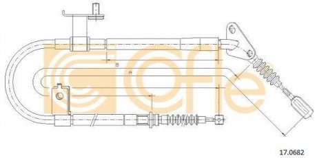 Трос стояночного тормоза COFLE 17.0682
