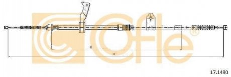 Трос стояночного тормоза COFLE 17.1480