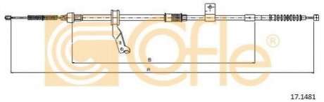 Трос стояночного тормоза COFLE 17.1481