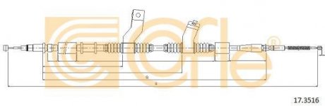 Трос стояночного тормоза COFLE 17.3516