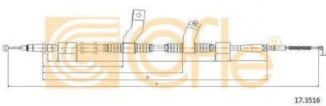 Трос стояночного тормоза COFLE 17.3516
