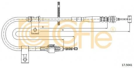 Трос стояночного тормоза COFLE 17.5041