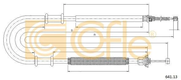 Трос ручного гальма лівий Fiat Doblo 1.2-1.9JTD 03 COFLE 641.13 (фото 1)