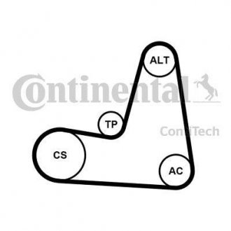 Поликлиновой ременный комплект Contitech 6PK1130K2