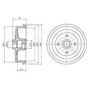 Гальмівний барабан Delphi BF399