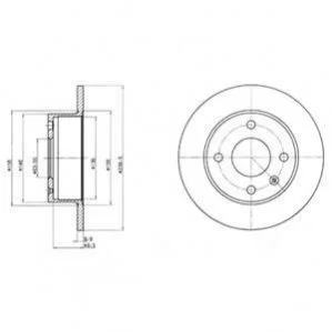 Гальмівний диск Delphi BG2376