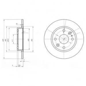 Гальмівний диск Delphi BG2803