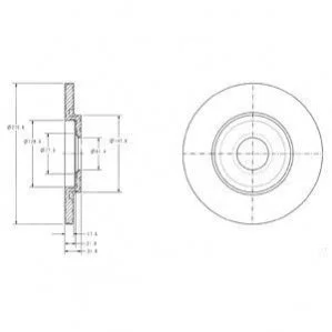 Фото 1 - гальмівний диск Delphi BG3421C Гальмівний диск Delphi BG3421C (фото 1)