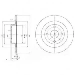 Гальмівний диск Delphi BG3556