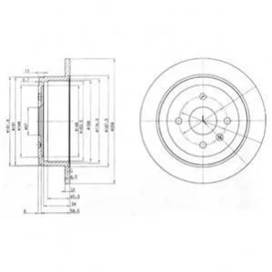 Гальмівний диск Delphi BG3615