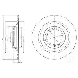 MAZDA Диск торм. задн.Mazda 6 2.3 Delphi BG4318