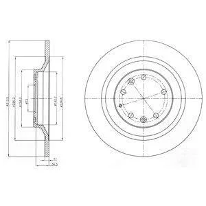 MAZDA Диск торм. задн.Mazda 6 2.3 Delphi BG4318