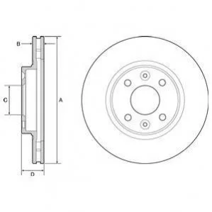 Фото 1 - тормозной диск Delphi BG4570 Тормозной диск Delphi BG4570 (фото 1)