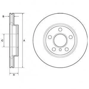 Гальмівний диск Delphi BG4704C