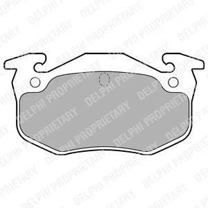 Комплект гальмівних колодок задн, CITROEN SAXO, XSARA, XSARA/HATCHBACK, ZX PEUGEOT 106 II, 205 I, 205 II, 206, 306, 309 I, 309 II, 309/HATCHBACK RENAULT 11, 19 I, 19 I CHAMADE 1.1-2.0D 04.84- Delphi LP699
