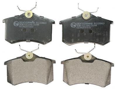 К-кт зад. гальм. колодок Peugeot 405/Renault Megane CC III (EZ0/1) 10-/VW Golf/Scoda Octavia/Passat Denckermann B110860 (фото 1)