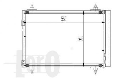 Радіатор кондиціонера Berlingo/Partner 1.6HDI 08- LORO DEPO 009-016-0016