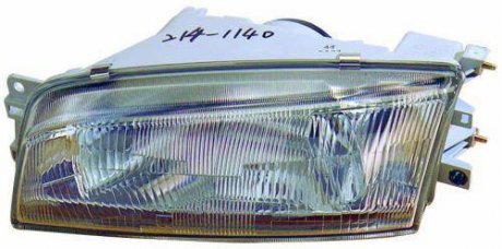 Фара левая H4, мех./эл. рег., -11/97 [] DEPO 214-1140L-LD-EM