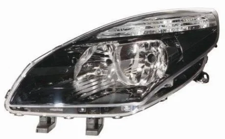 Фара правая H7/H7, автом. рег., черная рамка, [] DEPO 551-1177R-LDEM2