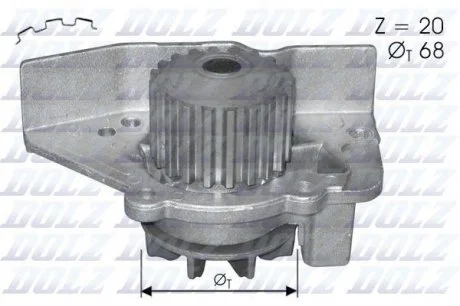 Водяний насос CITROEN SYNERGIE (22 DOLZ C-118