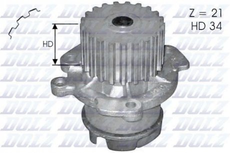 Помпа водяна 1 DOLZ L124