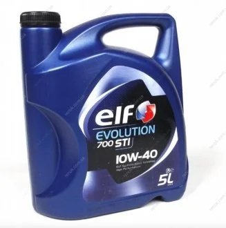 Мастило моторне півсинтетика Elf Evolution 700 STI 10W-40 5L (ACEA: A3/B4 API: SL/CF VW 501.01/505.00 MB-Approval 229.1) ELF 201554