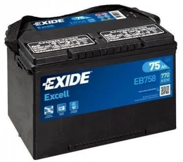 Акумулятор EXIDE EB758 (фото 1)