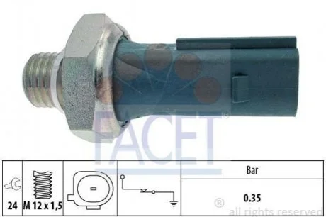 Датчик тиску оливи Mercedes Benz W169/245 M266 04-> FACET 7.0177